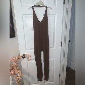 Fashion Nova Chocolate Brown Jumpsuit